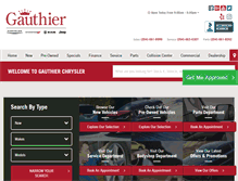 Tablet Screenshot of gauthierchrysler.com